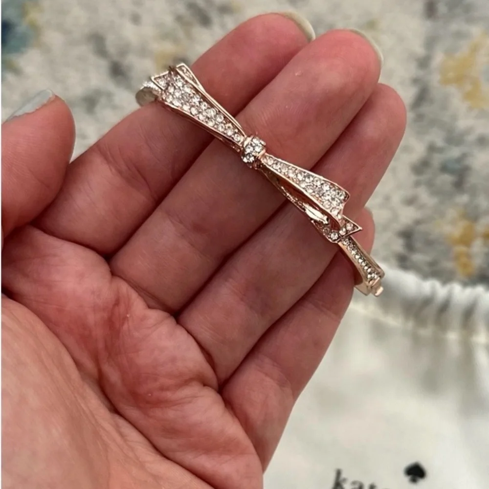 Kate Spade Love Notes Rose Gold Bow Bracelet - Picture 5 of 7